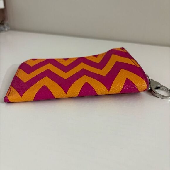 Vera Bradley Slim Coin Purse W/ Key  “ZIGGY ZAGS” Pattern (2014) RETIRED - Picture 8 of 12